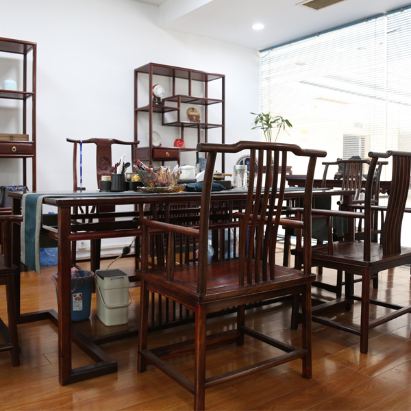 客戶定制的全屋紅木辦公室家具